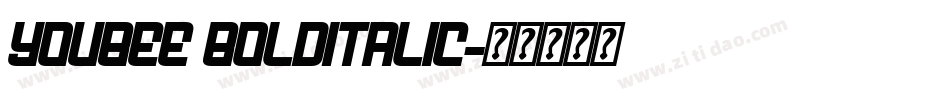 Youbee BoldItalic字体转换